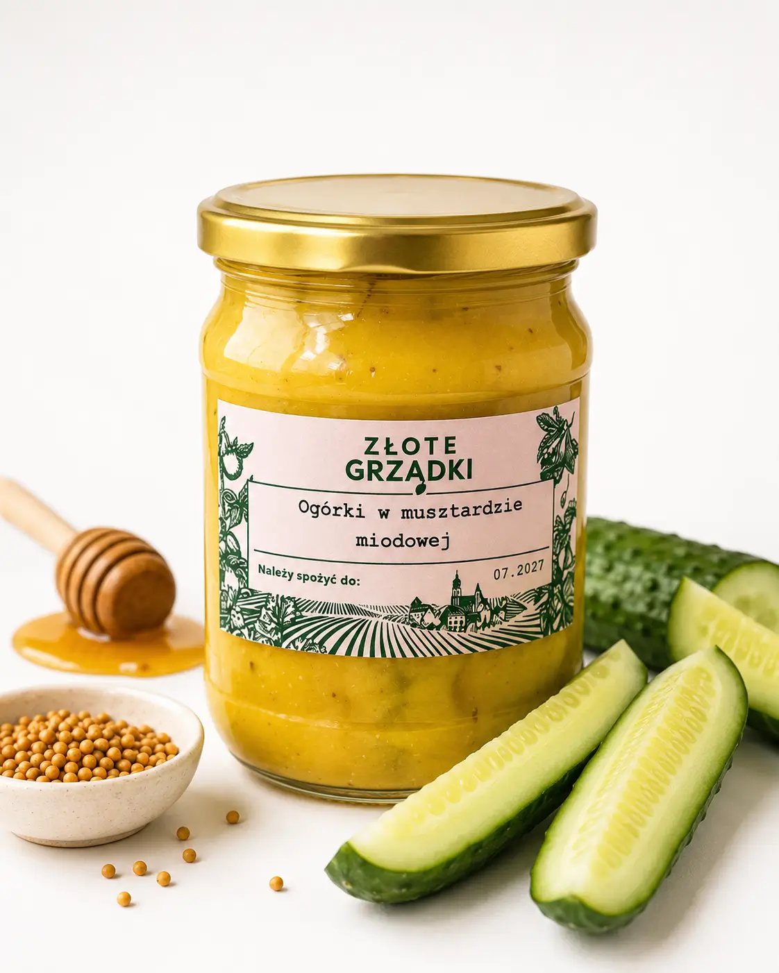 Ogórki w musztardzie miodowej · 460 gr